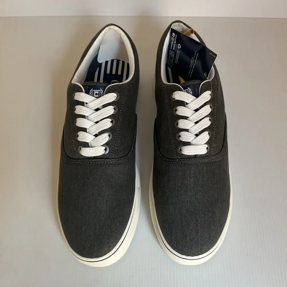 Chaps Casual Comfort Men’s Gray Canvas Sneakers Size 8.5M New in Box